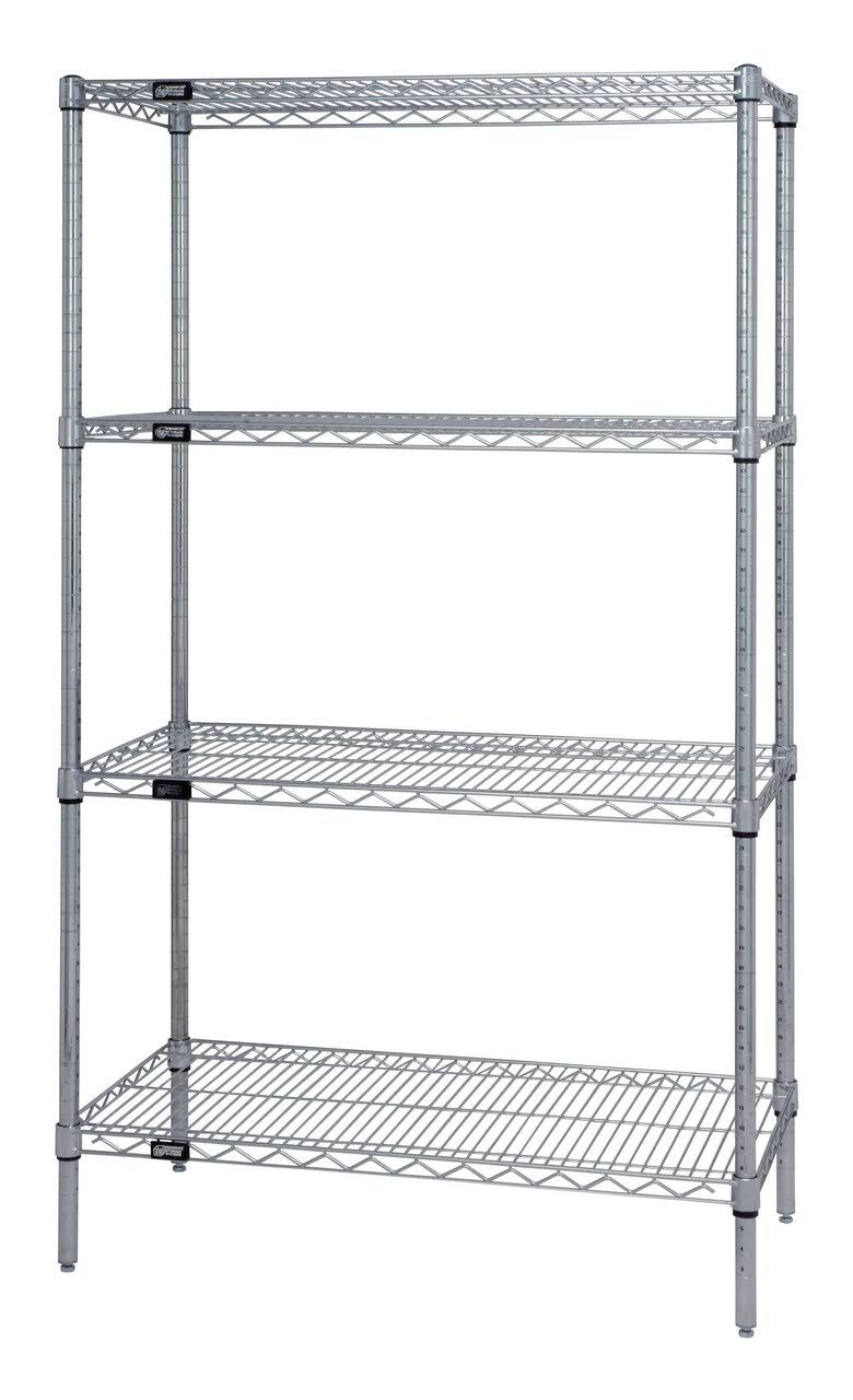 Wire 4 Shelf Starter Kit Stainless W899361