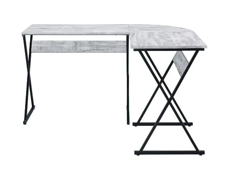 Antique White Black Writing Desk S39773