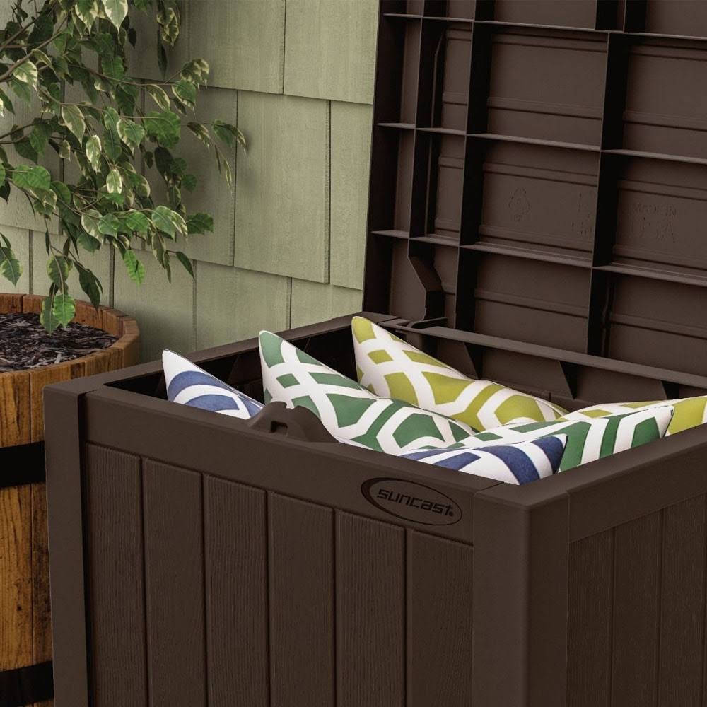 17 x 22 inch Resin 22-Gallon Patio Storage Deck Box, Java Brown (2 Pack) O246