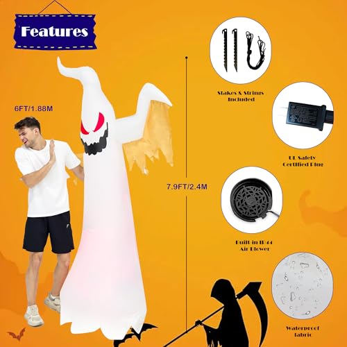 Clown Mask & Inflatable Halloween Decor F345848