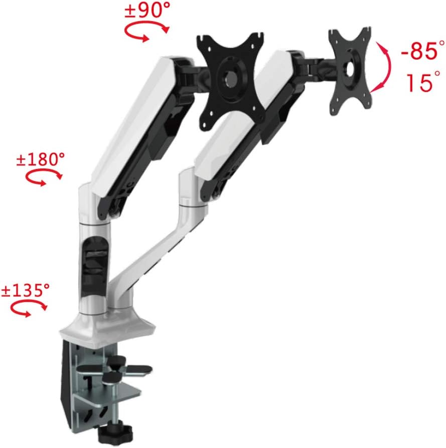 Full Motion Dual Monitor Desk Mount 17"-30" Pack of 2 J559172