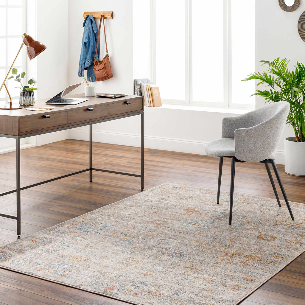 Brown Gray Beige Area Rug H385