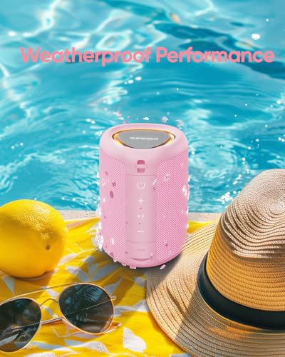 Portable Bluetooth Speaker with Lights, IPX5 Waterproof, Bluetooth 5.3 I892
