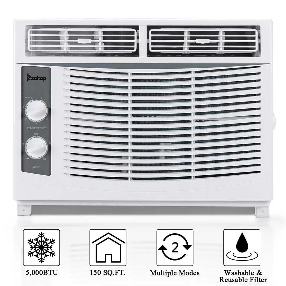 5000 BTU 115V White Window-Mounted Air Conditioner J591