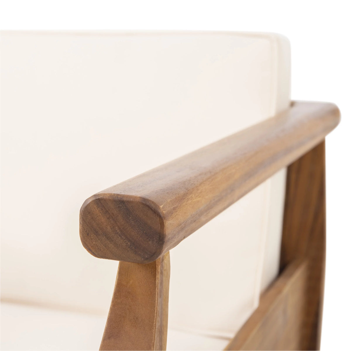 Acacia Wood Outdoor Club Chairs with Cushions X87859