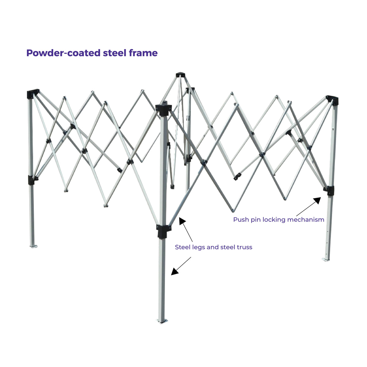 Blue Slant Leg Canopy with 4 Weight Bags A837983