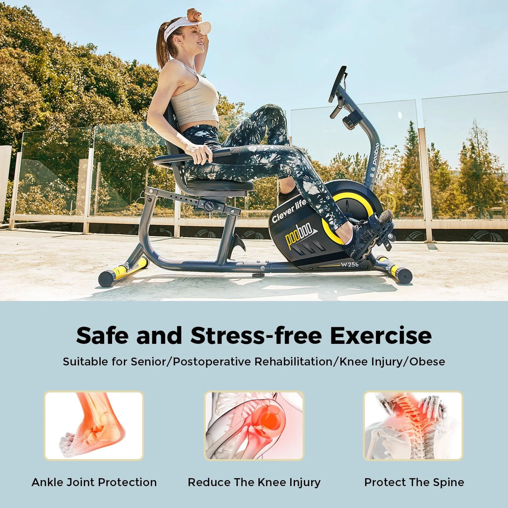 Recumbent Stationary Bike with Magnetic Resistance F40580