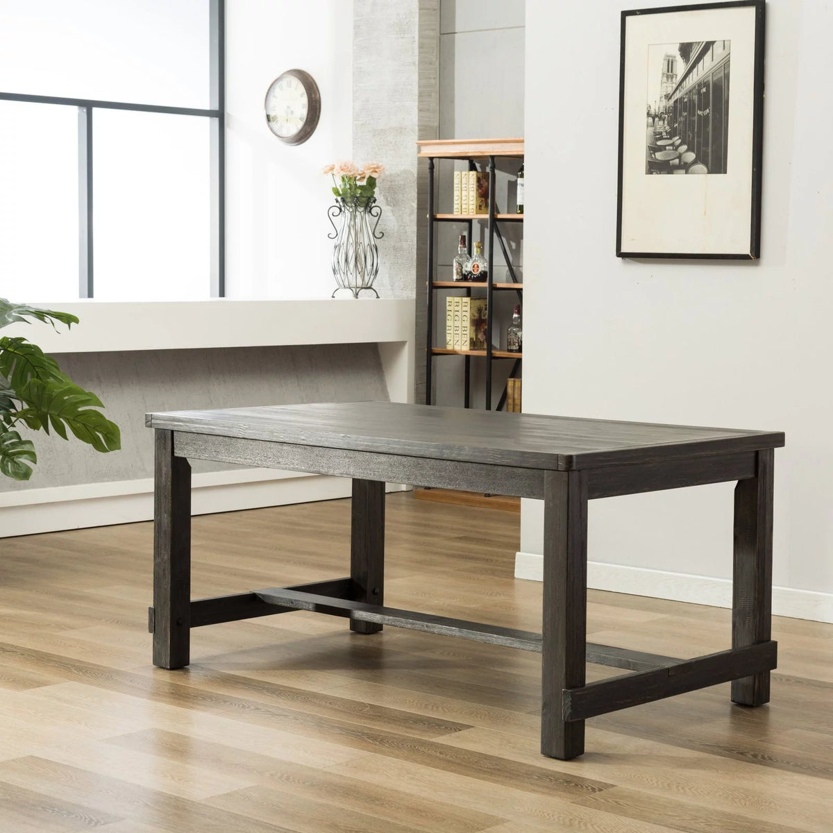 64 in. Rectangular Wooden Dining Table K2093