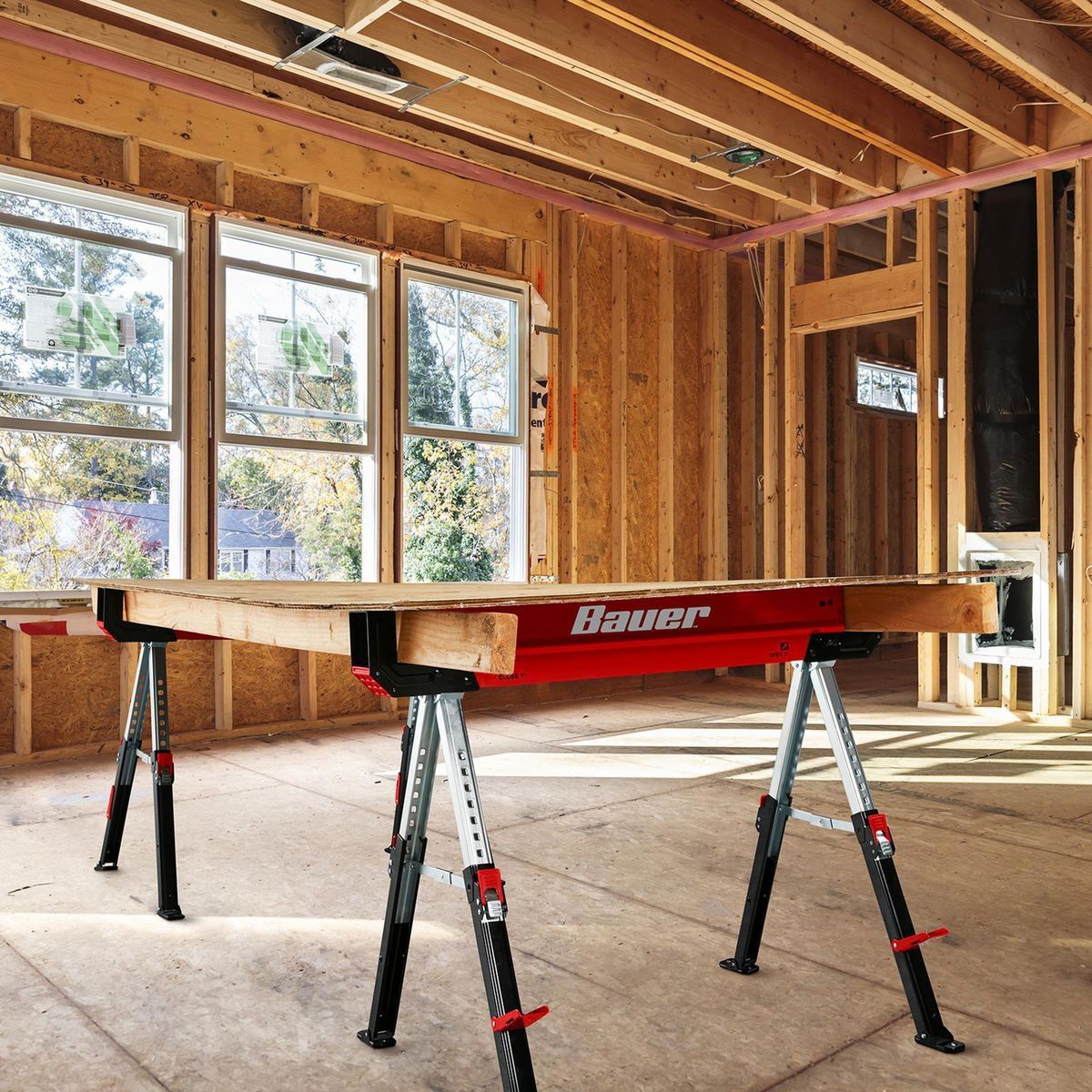 32 in. Steel Adjustable Sawhorse, 1300 lb. Capacity F126