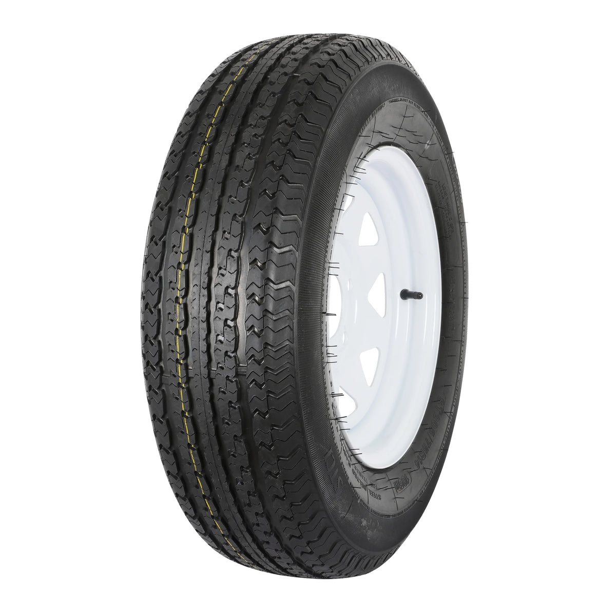 ST205/75R14 Trailer Tire with 14 White Wheel Set of 2 R435