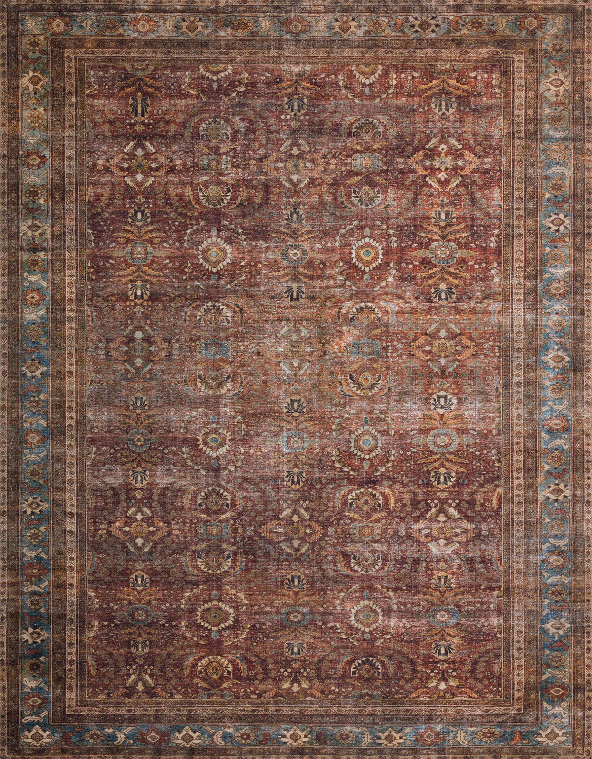 Brick Blue 2'6 x 12'0 Rug Y76074