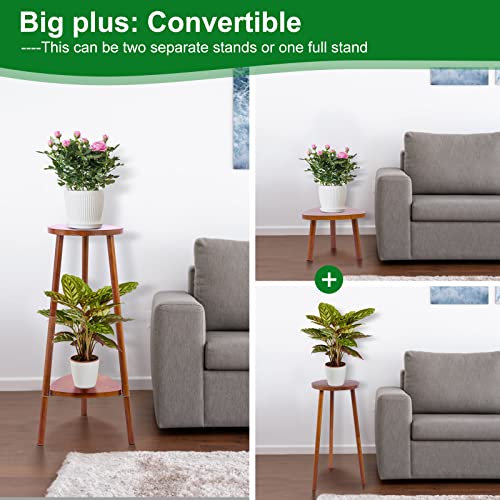 2 Tier Convertible Wooden Plant Stand L8128