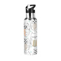 Stainless Steel Insulated Vacuum Flask Water Bottle with Straw Lid K7045