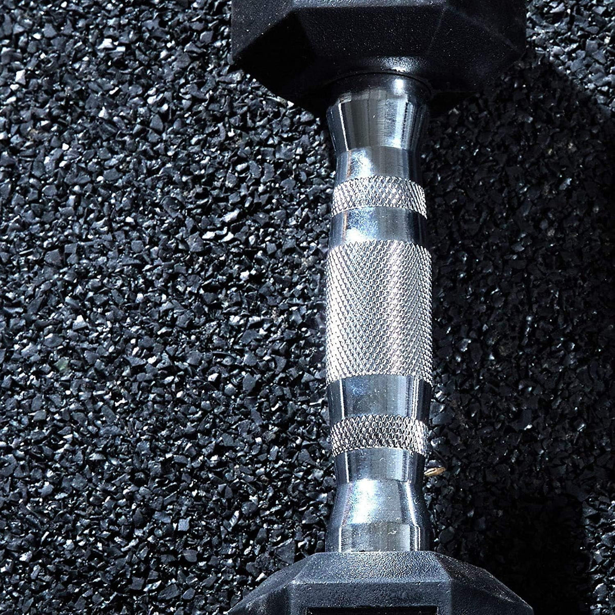 Rubber Coated Hex Dumbbell Set With Storage Rack J62322