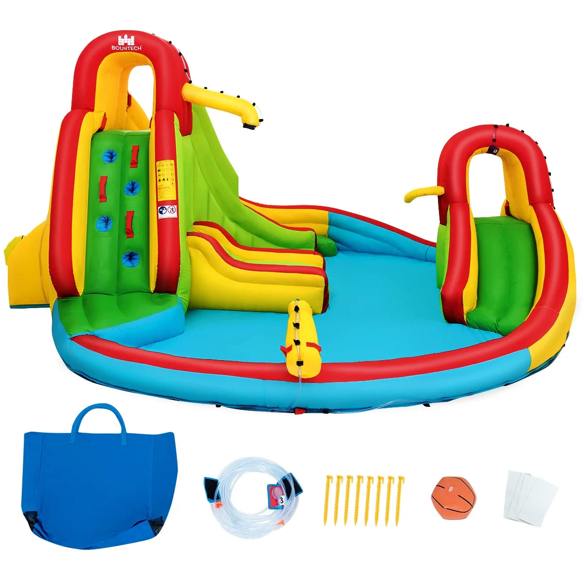 Kids Inflatable Water Slide Park with Splash Pool D451