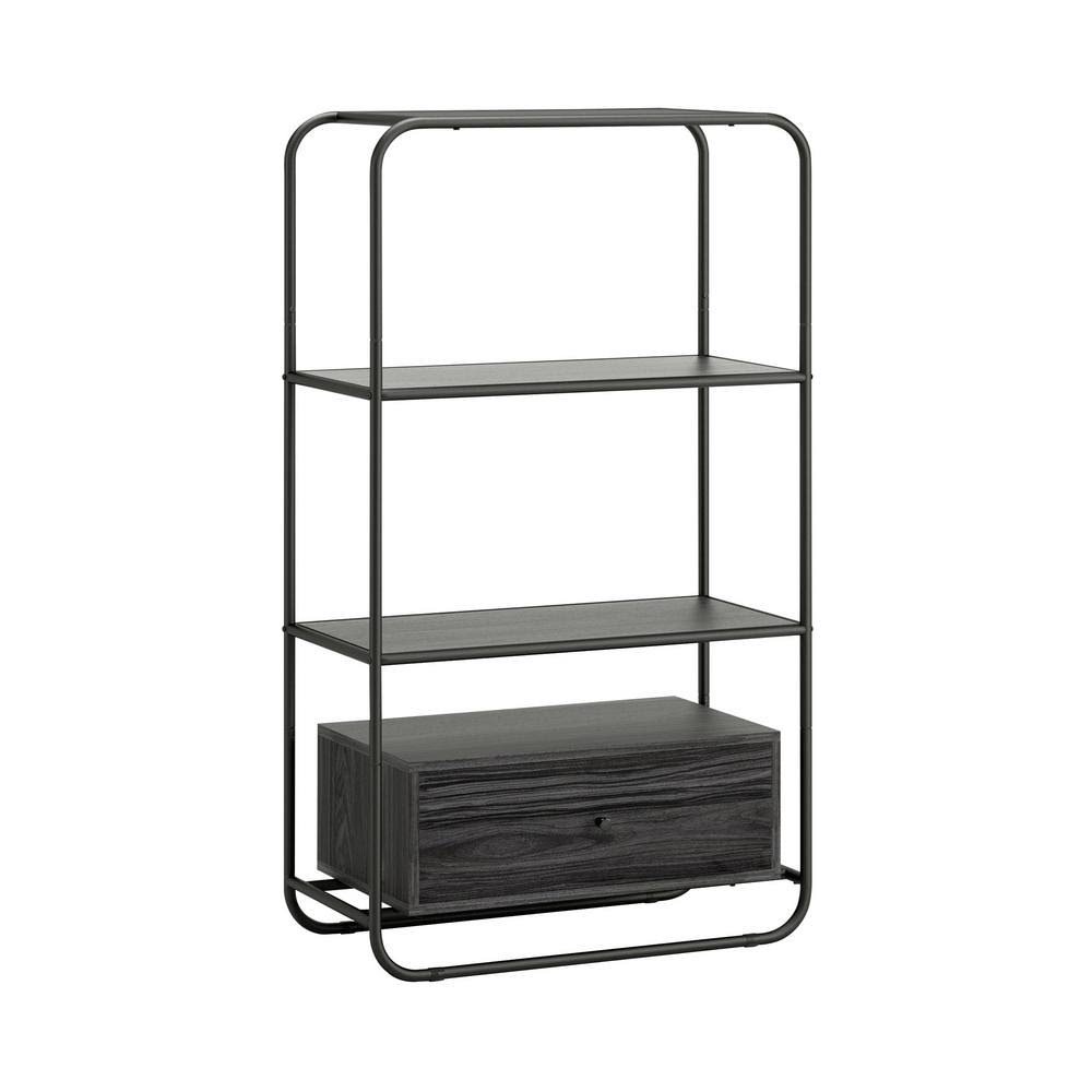 Misted Elm Bookcase with Drawer J551019