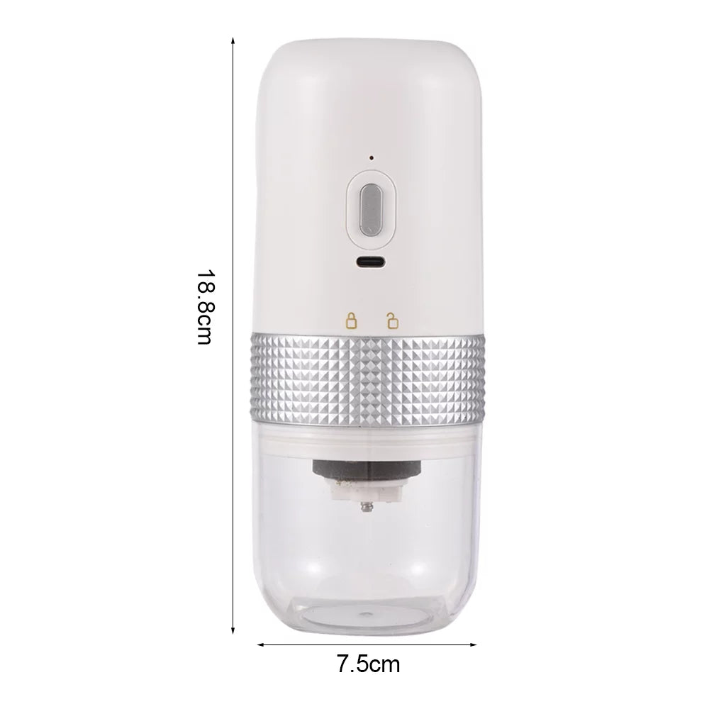 Portable Electric Burr Coffee Grinder 13W 200ml USB Rechargeable Adjustable Cordless P200