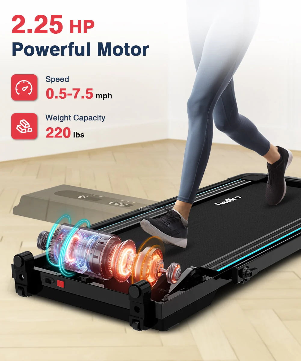 Folding Treadmill with Desk Adjustable Height 2.25HP N66559