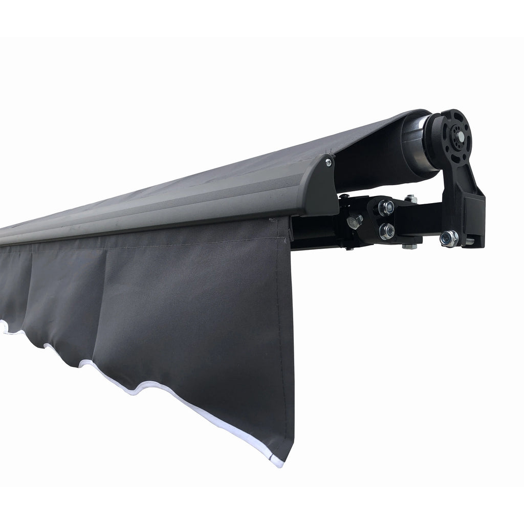 Gray Retractable Patio Awning Q74971