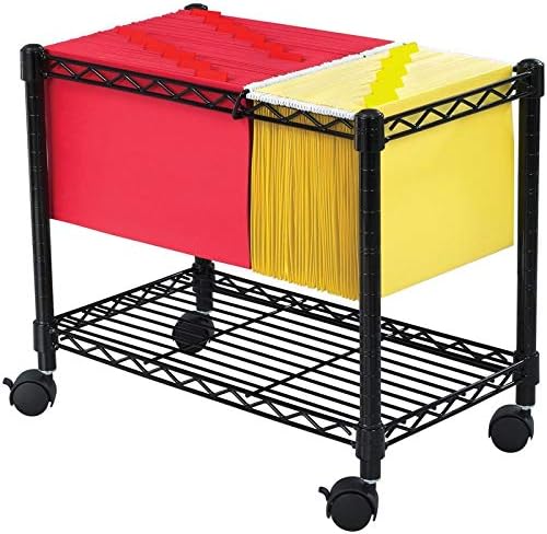 Black Wire Mobile File Cart B2326