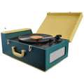 Bluetooth Vintage Suitcase-Style Turntable Speaker System with CD Player T654782