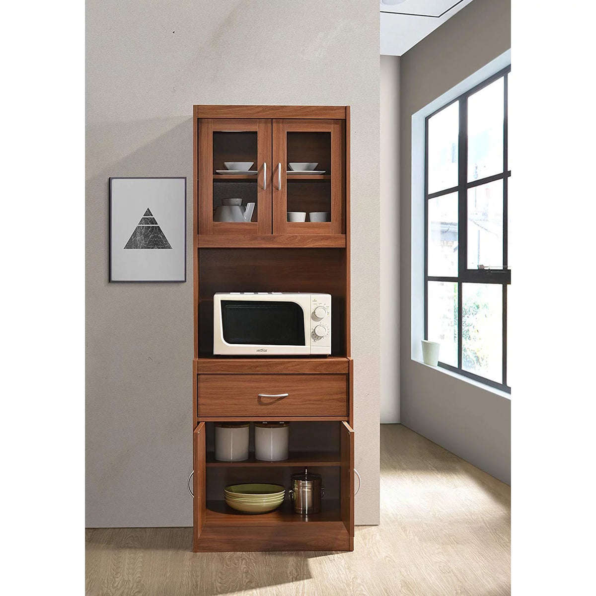 70 In Enclosed Kitchen Cabinet with Drawer R966493