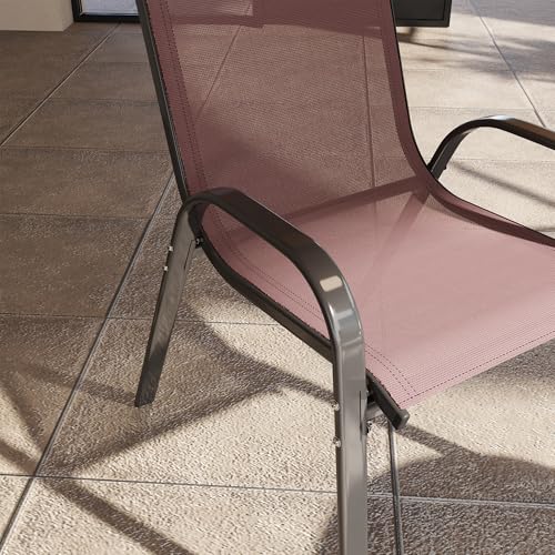 Stackable Patio Dining Chairs Set of 4 L785