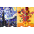 6 ft. Tall 4 Panel Canvas Room Divider L9577