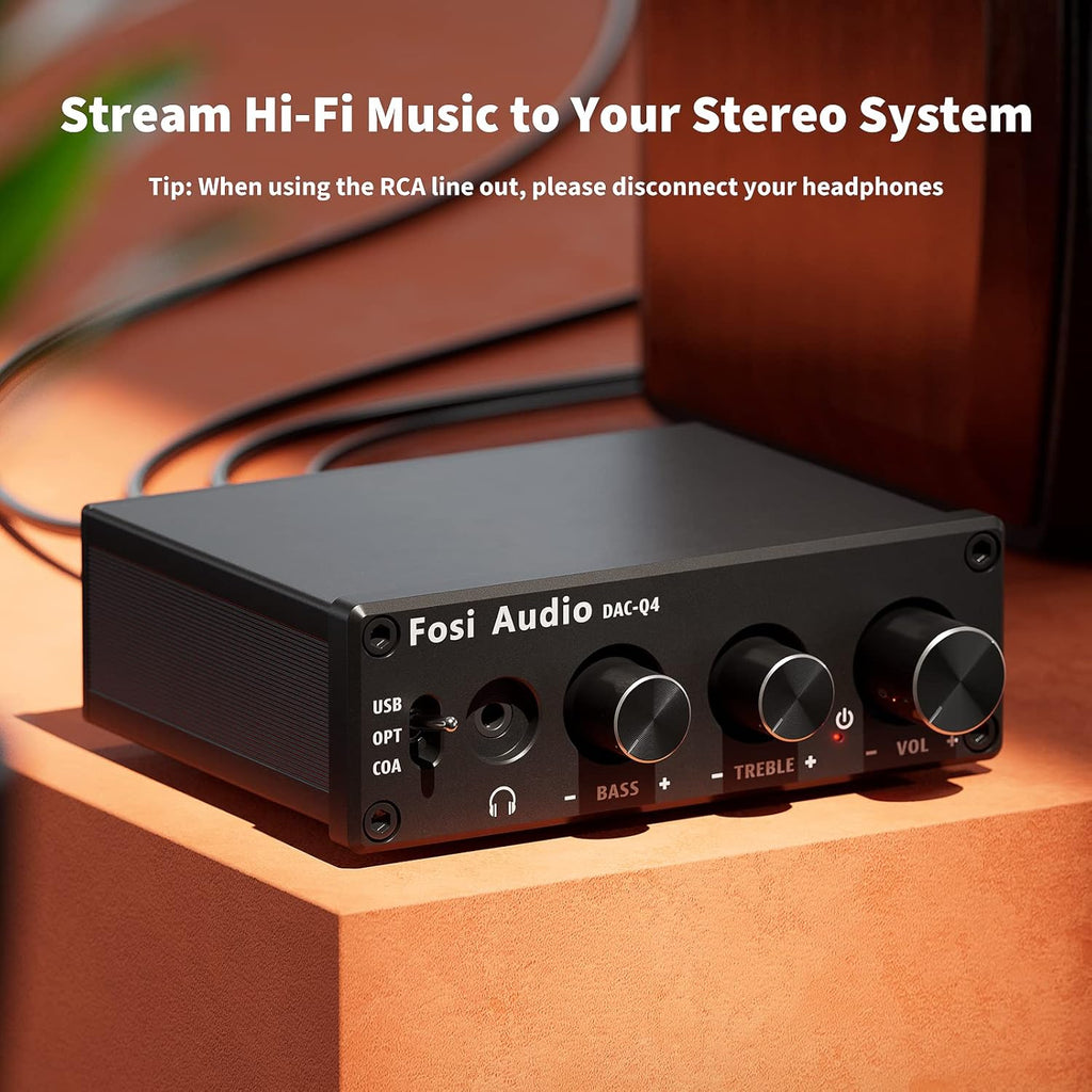 24-Bit 192 KHz USB Optical Coaxial to RCA AUX Digital-to-Analog Audio Converter U24036