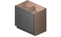 Grey 2 Doors 2 Drawers 1 Shelf Base Cabinet T751192