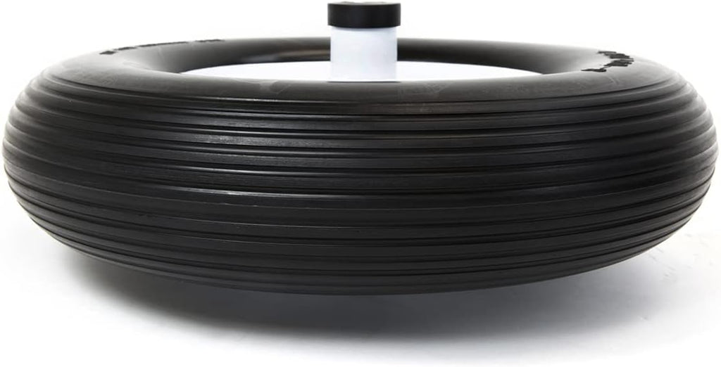 16" Flat-Free Solid Wheelbarrow Cart Wagon Non Flat Ribbed Tire 5/8" Bore Pack of 2 D480