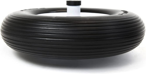 16" Flat-Free Solid Wheelbarrow Cart Wagon Non Flat Ribbed Tire 5/8" Bore Pack of 2 D480