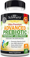 120 Capsules Prebiotics Dietary Fiber Digestive Health Y613226