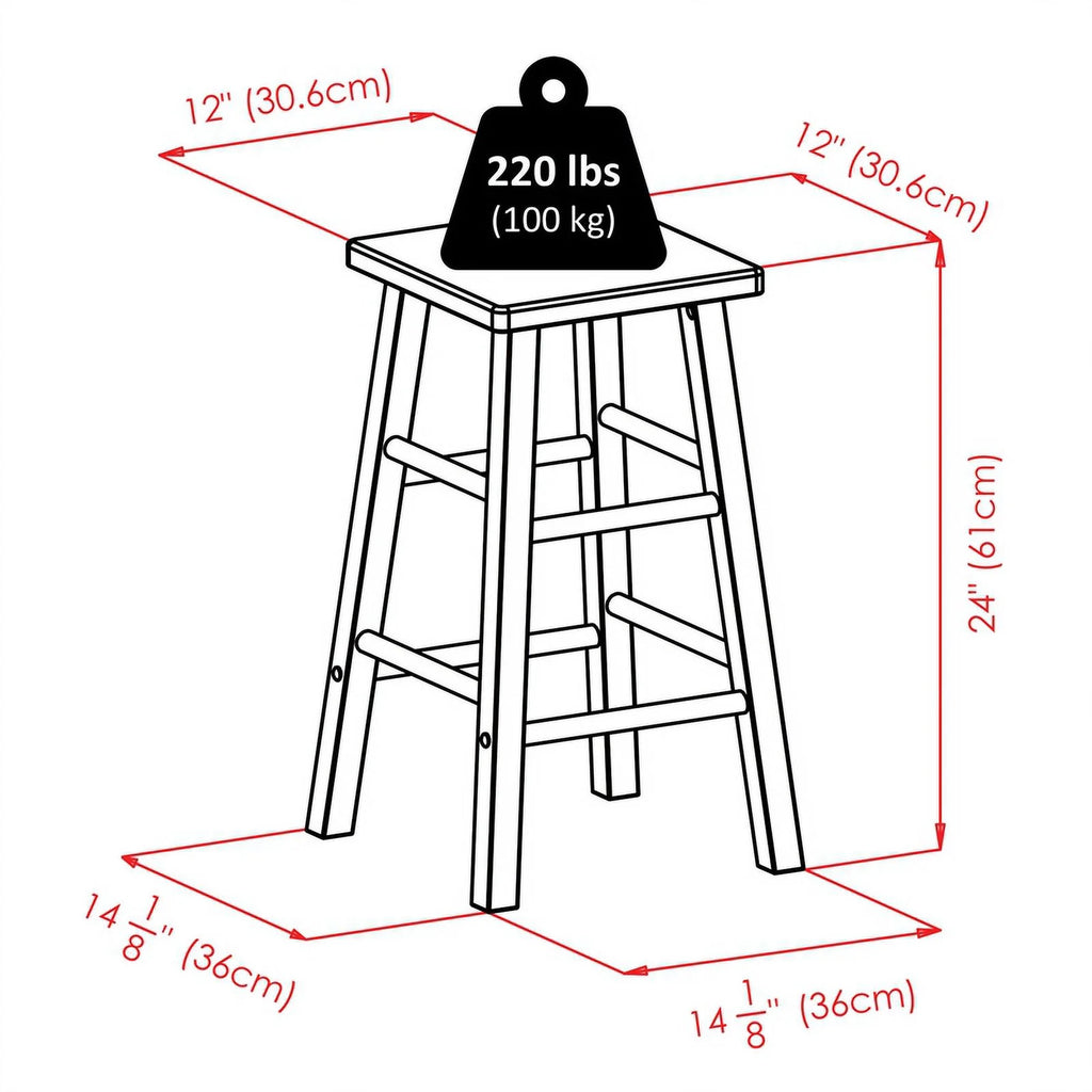 Solid Wood Counter Stool I3324