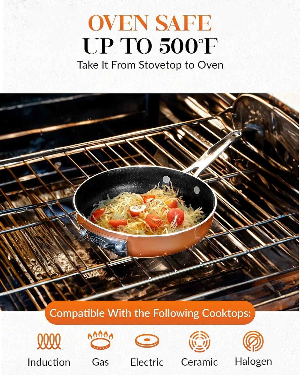 10 Pc Nonstick Copper Cookware Set Q746769
