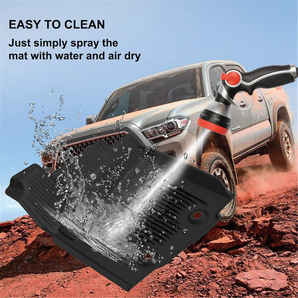 Black TPE Floor Mats for Toyota Tacoma Double Cab O255