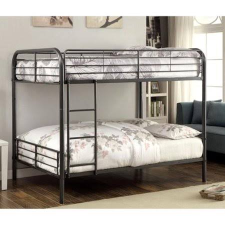 Full Over Full Metal Bunk Bed Black U118719