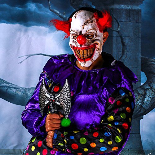Clown Mask & Inflatable Halloween Decor F345848