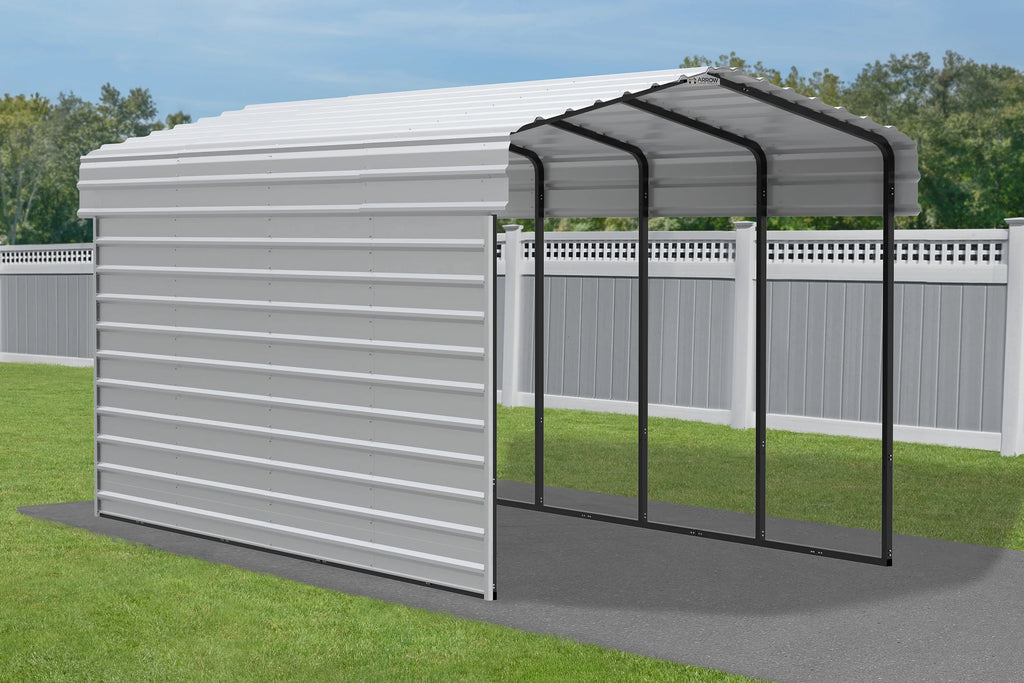 Galvanized Steel Carport Kit, 10' x 20' x 9' V8361