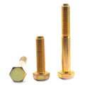 1/2x22-13 x 7/8x22 Coarse Thread Grade 8 Hex Cap Screw Alloy Steel Yellow Zinc Plated Z54767