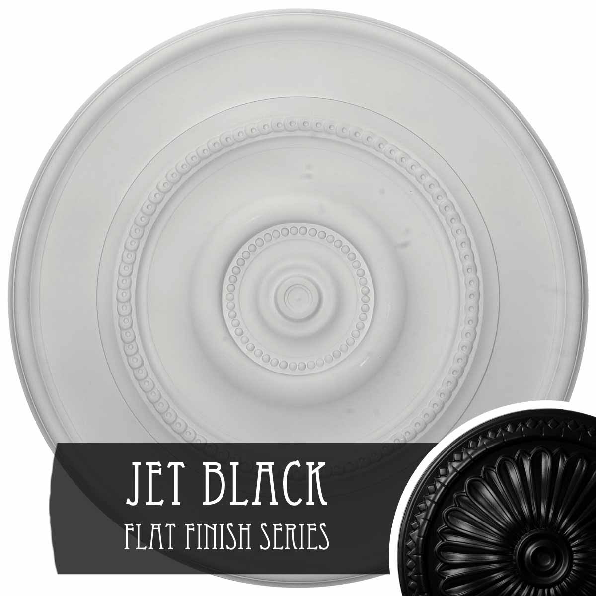 30x22OD x 2 1/4x22P Ceiling Medallion Jet Black G856718