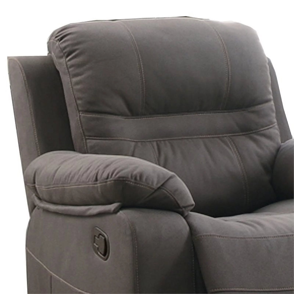 Gray Leatherette Rocker Recliner S67751
