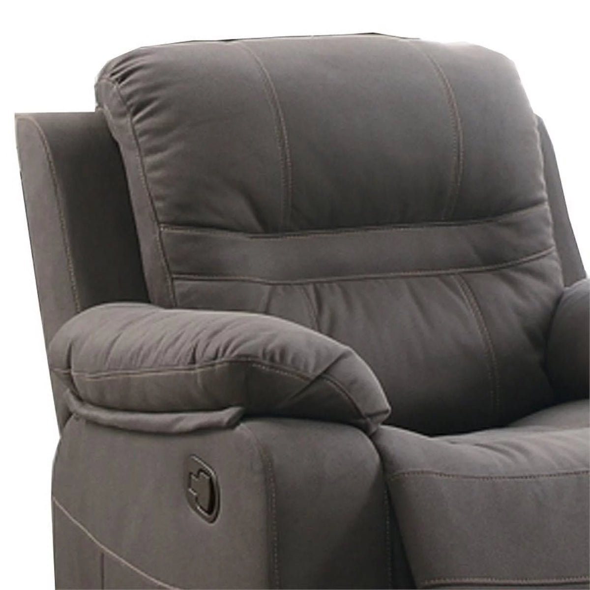 Gray Leatherette Rocker Recliner S67751