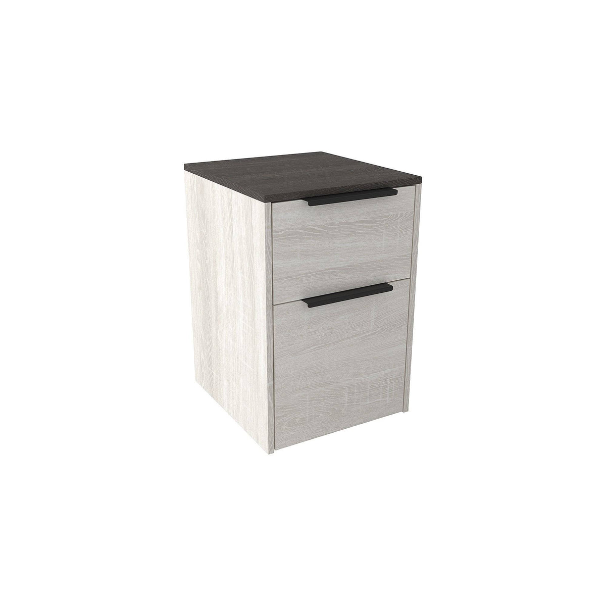 White and Brown File Cabinet F445