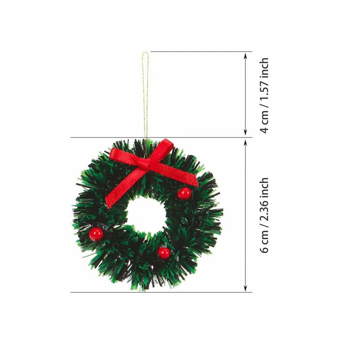 10Pcs Mini Wreaths Green Dollhouse Decorations U897
