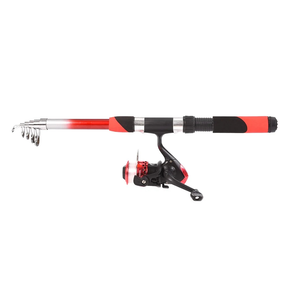 2.1m Telescopic Fishing Rods with 2PCS Reels Fishing Bag S64977