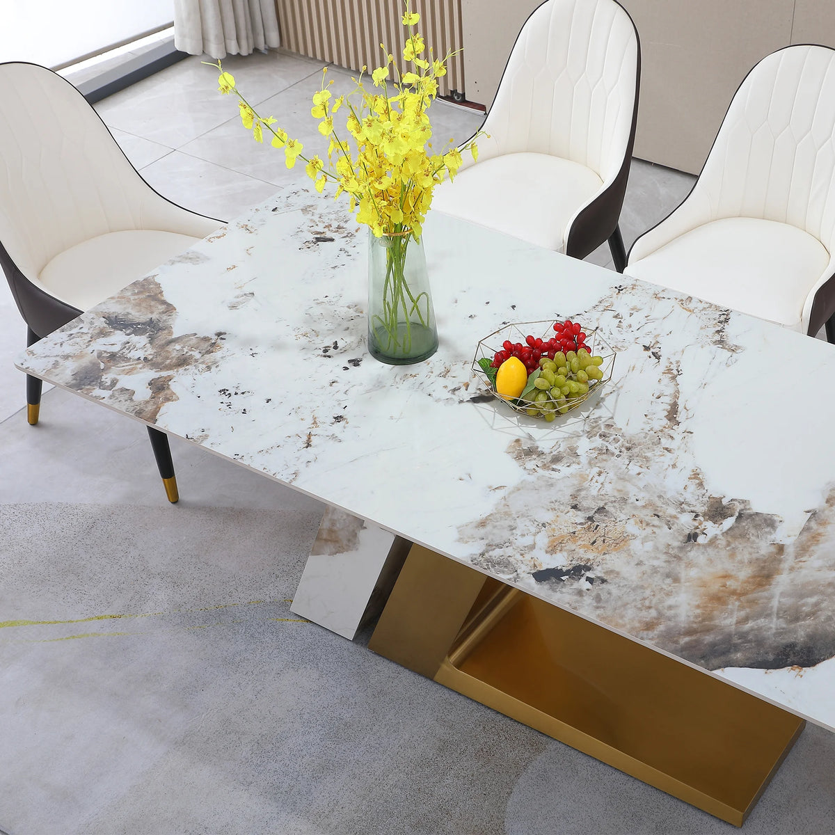 7 Piece Dining Table Set with 6 Chairs N720255