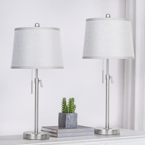 Black Set of 2 Height Adjustable 3-Way Dimmable Table Lamps P207888