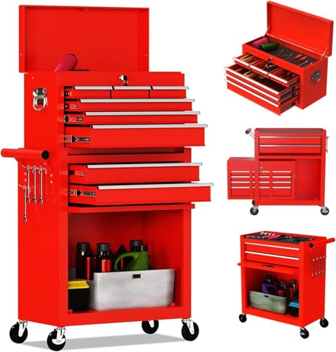 8 Drawer Rolling Tool Chest with Wheels and Lock Y250962