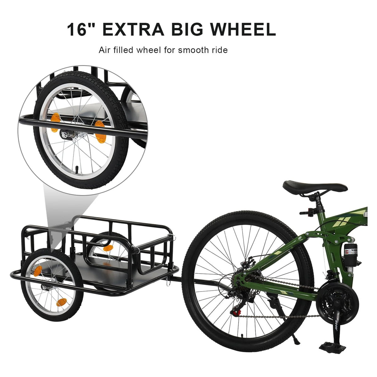 Foldable Bike Cargo Trailer with Universal Hitch L483